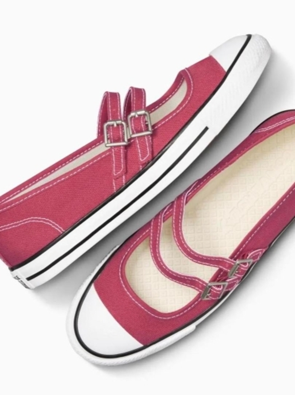 Hot Pink Converse Mary Janes - Picture 3 of 8